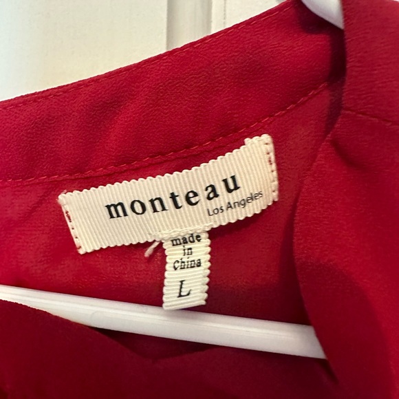 Monteau Red Blouse - Picture 3 of 3